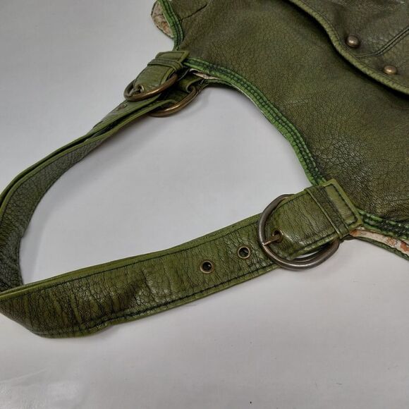 Green Faux Leather Shoulder Bag - Picture 2 of 12